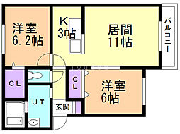 間取図画像 2LDK