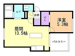 間取図画像 1LDK