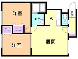 間取図画像 2LDK