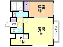 Jmms新光参番館 1LDKの間取図画像