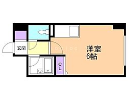 ステーションビルステーションハイツ ワンルームの間取図画像