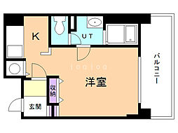 オタルベイサイドシティ8 1Kの間取図画像