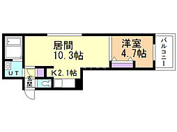 Blastinaho 1LDKの間取図画像
