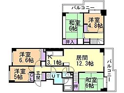 ル・ノール桜 5LDKの間取図画像