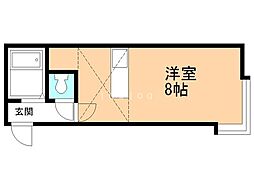 アムス桜E ワンルームの間取図画像