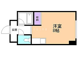 ステーションビルステーションハイツ ワンルームの間取図画像