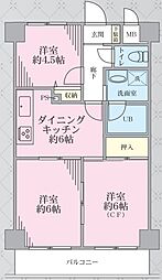 クレール湘南 3DKの間取図画像
