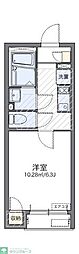 レオネクストボナール 1Kの間取図画像