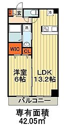 富士見ナメキマンション 1LDKの間取図画像