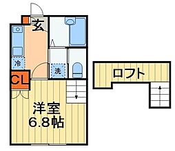 フロムファースト 1Kの間取図画像