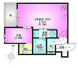 REGALEST 千葉駅 1LDKの間取図画像
