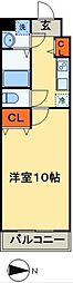TSKコート 1Kの間取図画像