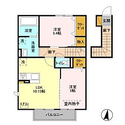 アンリッシュ 2LDKの間取図画像