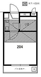 メゾン幕張 1Kの間取図画像