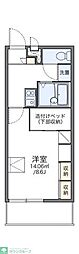 レオパレス池の辺 1Kの間取図画像