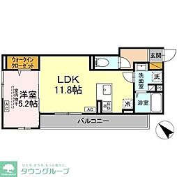 D-SOLACE新千葉3丁目 1LDKの間取図画像