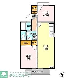 ファーストヴューラ八番館 2LDKの間取図画像