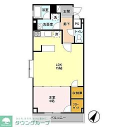 グラッツィア新千葉 1LDKの間取図画像