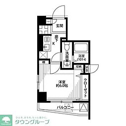 プレール・ドゥーク津田沼 3DKの間取図画像
