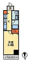 ウィルテラス千葉中央 1Kの間取図画像