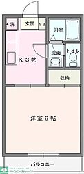 コーポ太陽 1Kの間取図画像