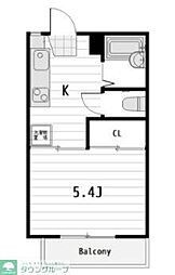 ドミールミモミ 1Kの間取図画像