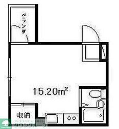 高津マンション ワンルームの間取図画像