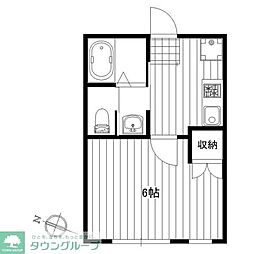 フォレストハウス習志野A棟 1Kの間取図画像