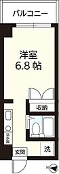 ドエル西船 ワンルームの間取図画像