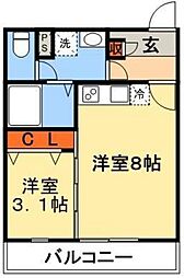 リブリ・シェルドニー 1DKの間取図画像
