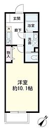 プラチナパレス 1Kの間取図画像