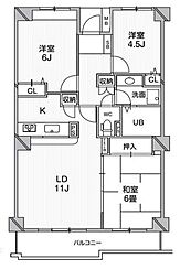 T'sガーデン西船橋 3LDKの間取図画像