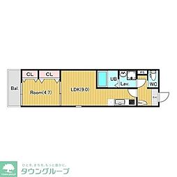 ジーメゾン千葉浜野クオリ 1LDKの間取図画像