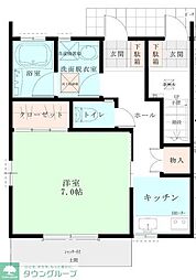 レジデンスおゆみ野A 1Kの間取図画像