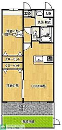 アーベル八千代 2LDKの間取図画像