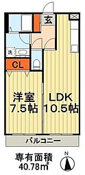 エターナ1 1LDKの間取図画像