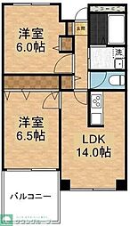 グランピリエ 2LDKの間取図画像
