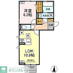 タイムズ・スクエア Two 1LDKの間取図画像
