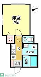 Libra京成大和田 1Kの間取図画像