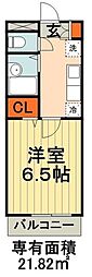 クリエイティブ-12 1Kの間取図画像