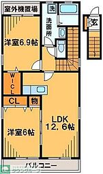 コンフォート111 2LDKの間取図画像