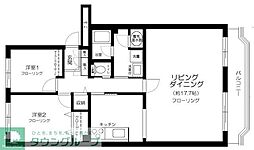 ライオンズマンション行徳 2LDKの間取図画像