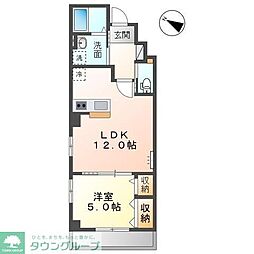 エステルナ 1LDKの間取図画像