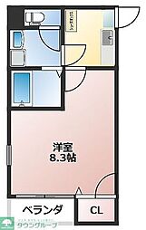 トリニティー 1Kの間取図画像