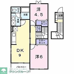 アヴニール 2DKの間取図画像