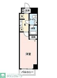 ミェーレ船橋 1Kの間取図画像