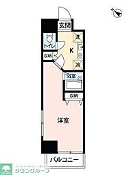 エスペランサK2 1Kの間取図画像