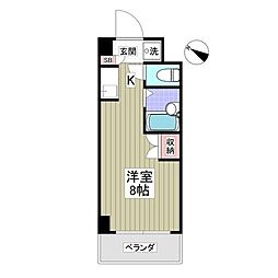 メゾン・ド・ディマンシェ ワンルームの間取図画像