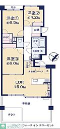 千葉登戸ガーデンハウス 3LDKの間取図画像