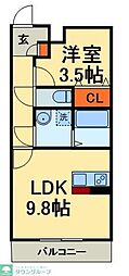 ルイール 1LDKの間取図画像